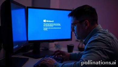 Tela azul do Windows com código de erro
