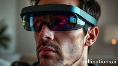 Óculos de realidade virtual mostrando um mundo imersivo