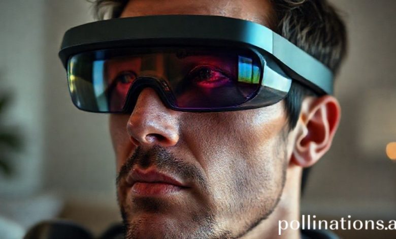 Óculos de realidade virtual mostrando um mundo imersivo